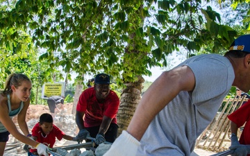 Sailors from USS Fort Worth (LCS 3) assist Home &amp; Life Orphanage Foundation