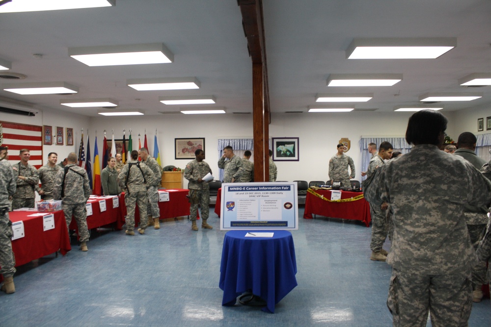 MNBG-E holds job fair for Guard and Reserve Soldiers in Kosovo