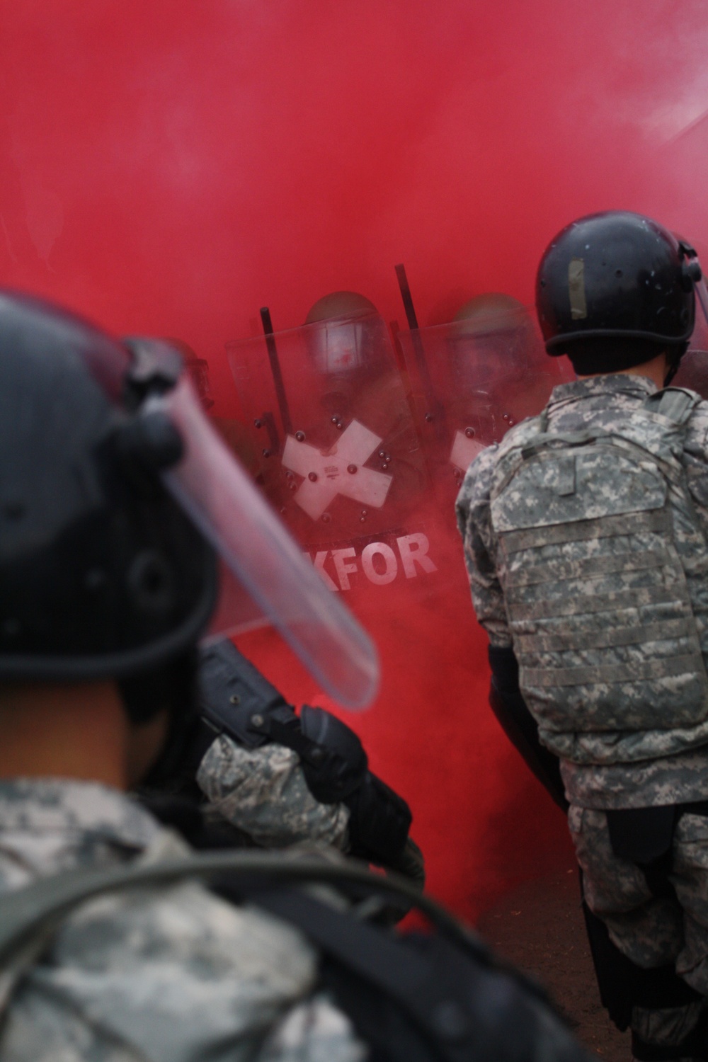 KFOR crowd riot training incorporates 5 NATO nations