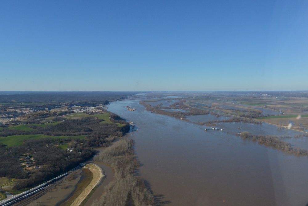 Coast Guard overflight, Midwest floods