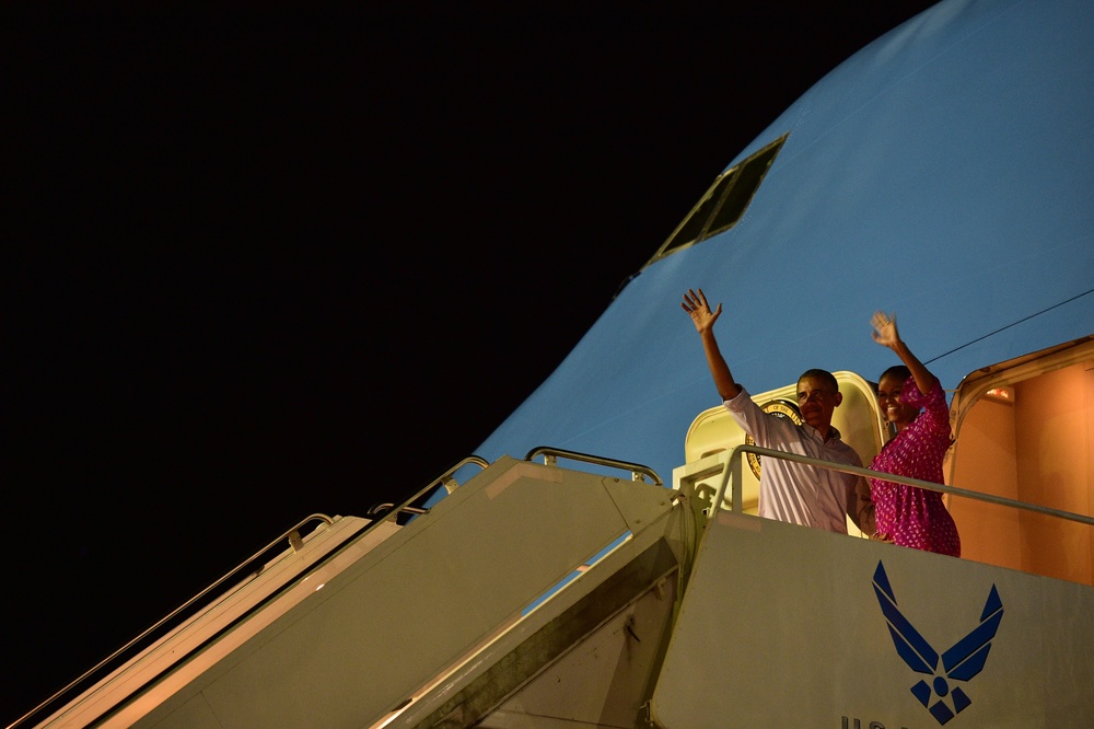 The First Family departs from JBPHH