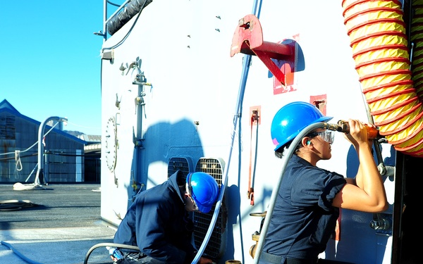 Corrosion control preservation aboard USS Blue Ridge