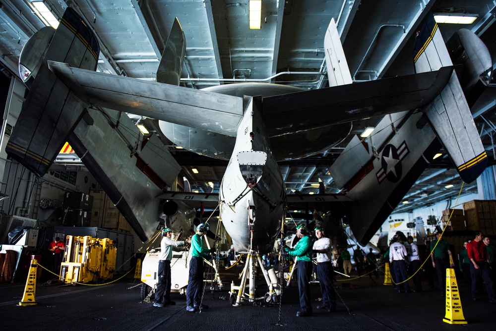 USS Harry S. Truman sailors conduct maintenance