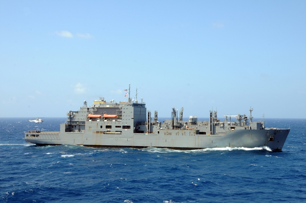 USS Emory S. Land vertical replenishment