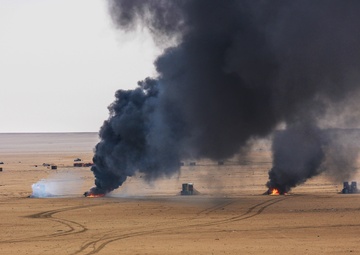 KAF Apache crews destroy their targets on the range
