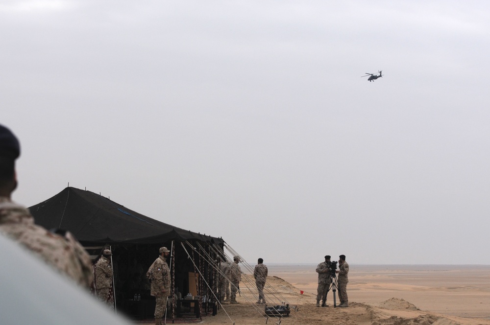 KAF Apache crews destroy their targets on the range