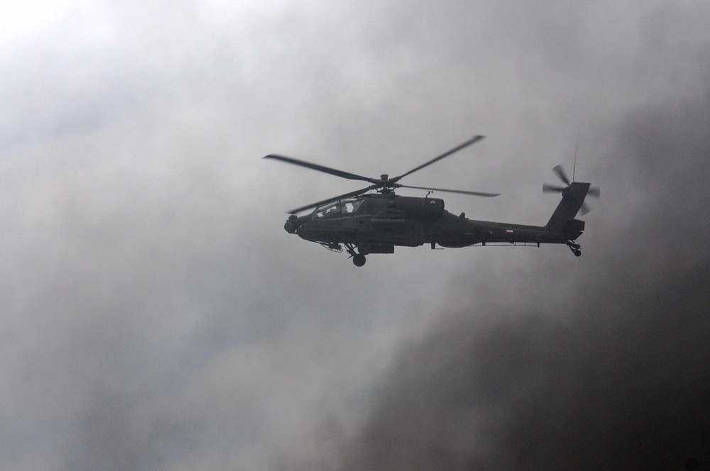 KAF Apache crews destroy their targets on the range