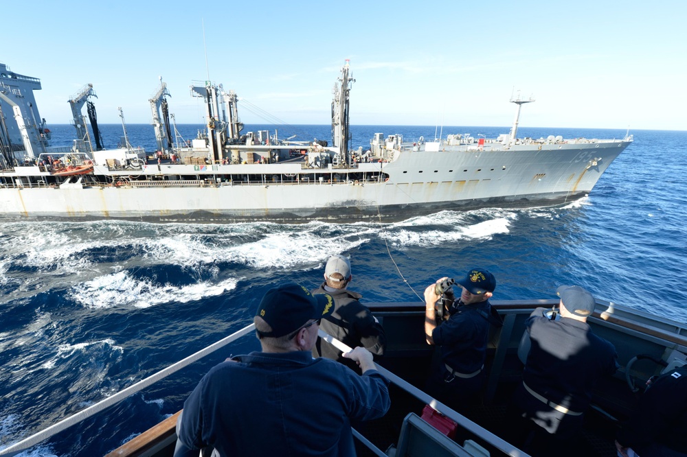 USS Ross replenishment at sea