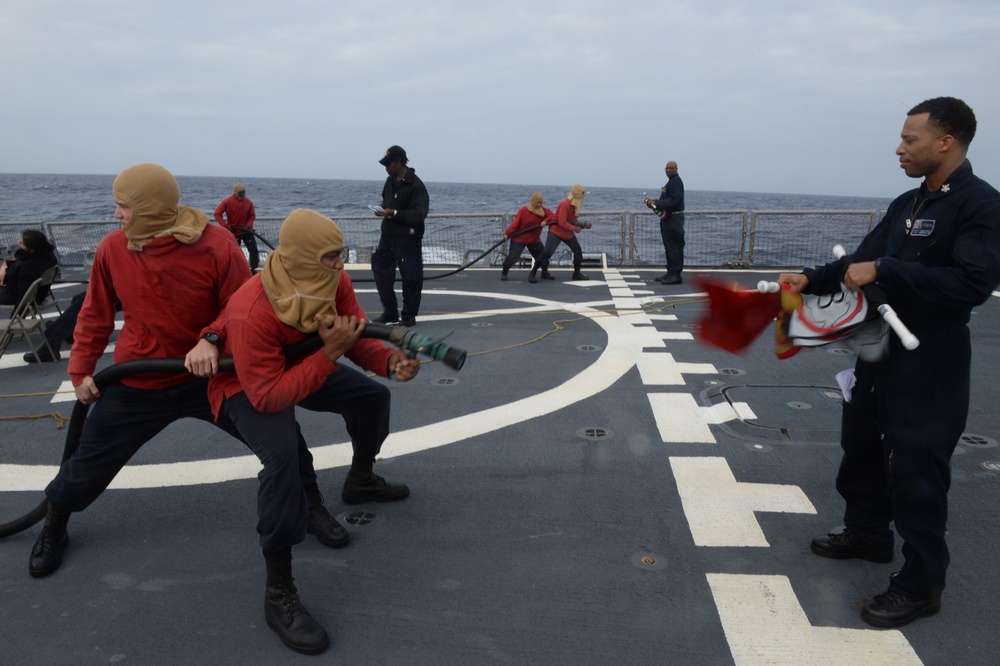 USS Carney crash and salvage drill