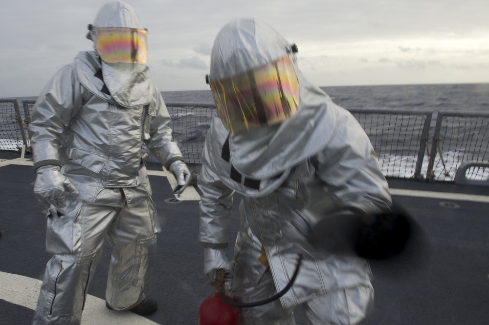 USS Carney crash and salvage drill