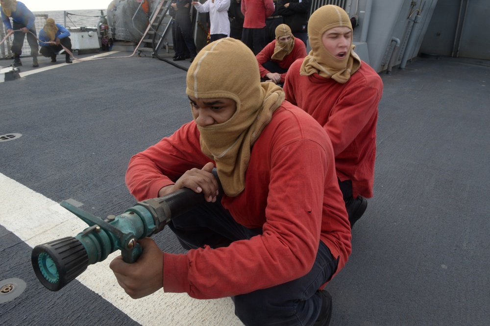 USS Carney crash and salvage drill