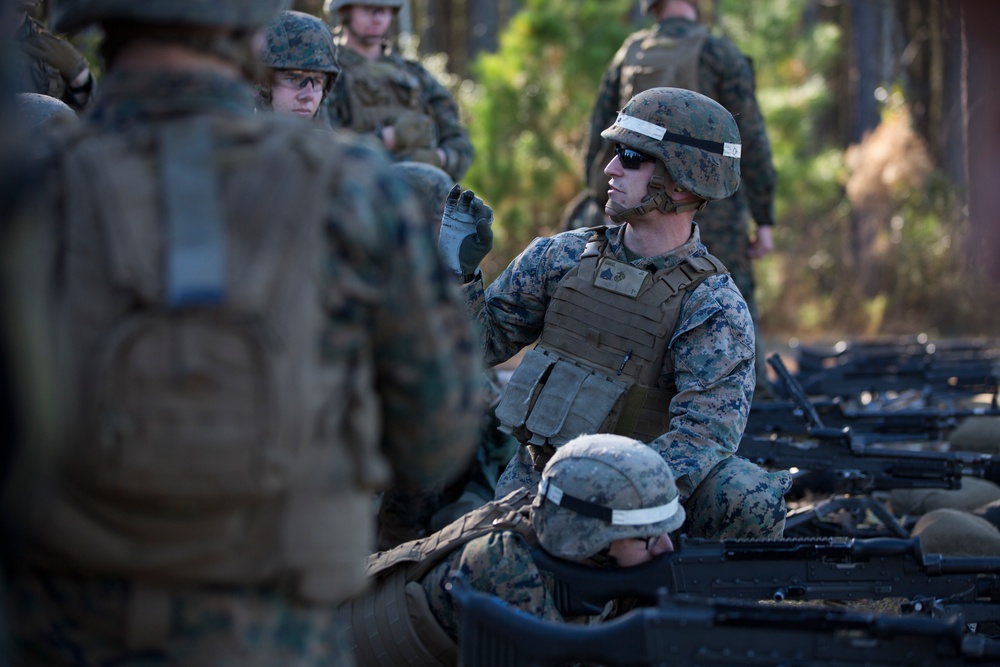 School of Infantry-East Marines conduct Machinegun Qualification