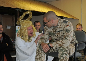 German Air Force captain receives kiss for 30th birthday