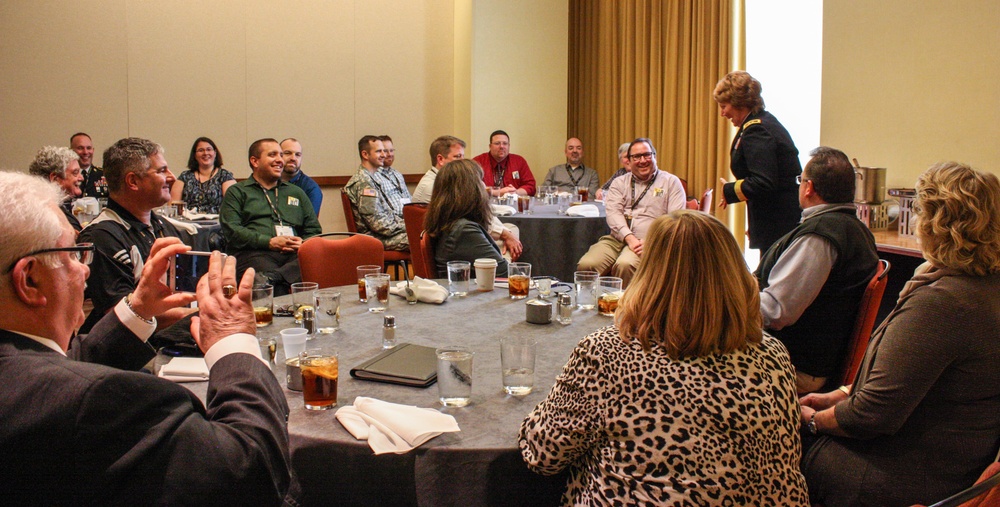 Maj. Gen. Combs talks to band directors at AAB16