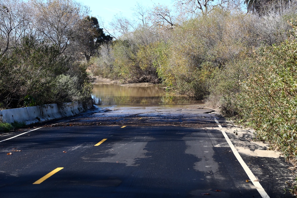 San Onofre Flooded Beach Access Road