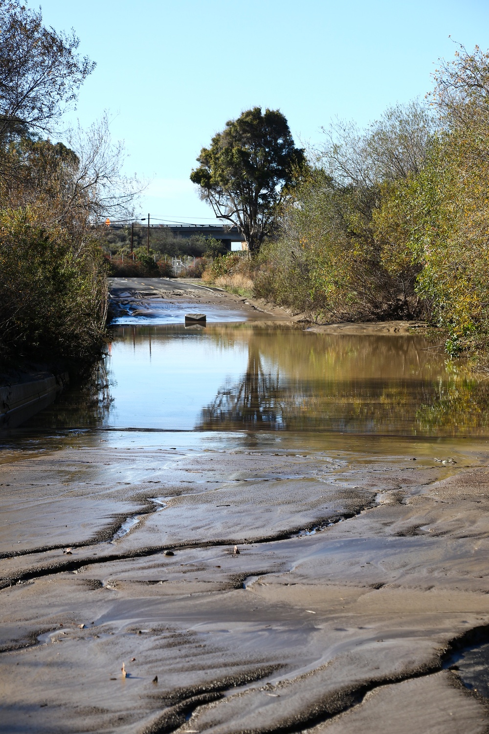 San Onofre Flooded Beach Access Road