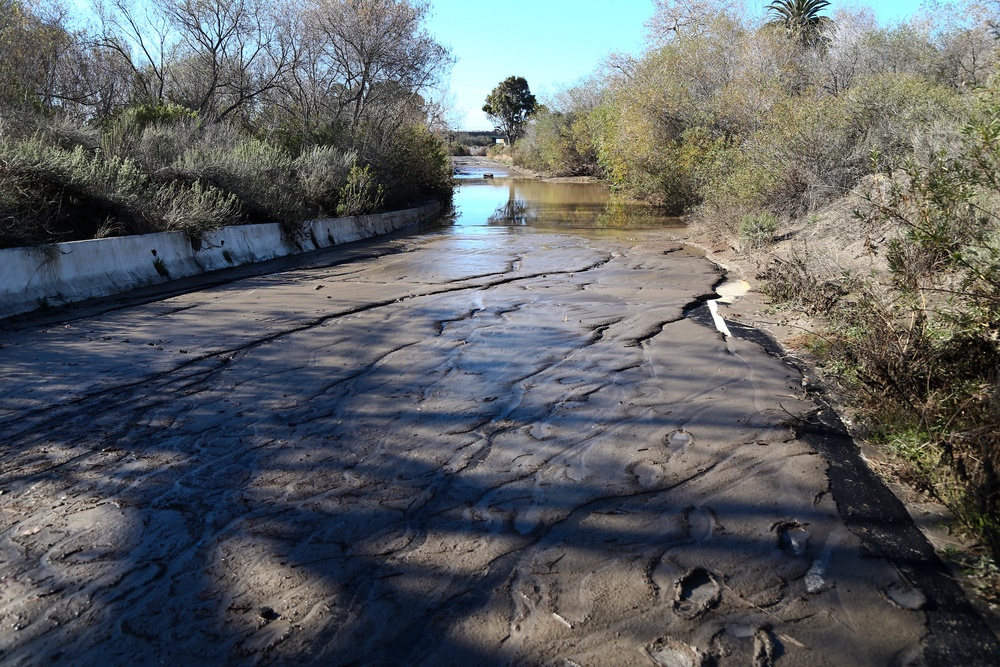 San Onofre Flooded Beach Access Road