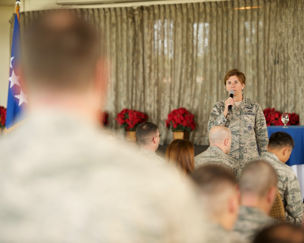 Gen. Lori Robinson holds HQ PACAF all-call