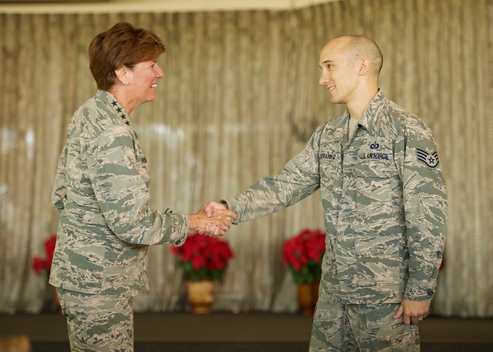 Gen. Lori Robinson holds HQ PACAF all-call