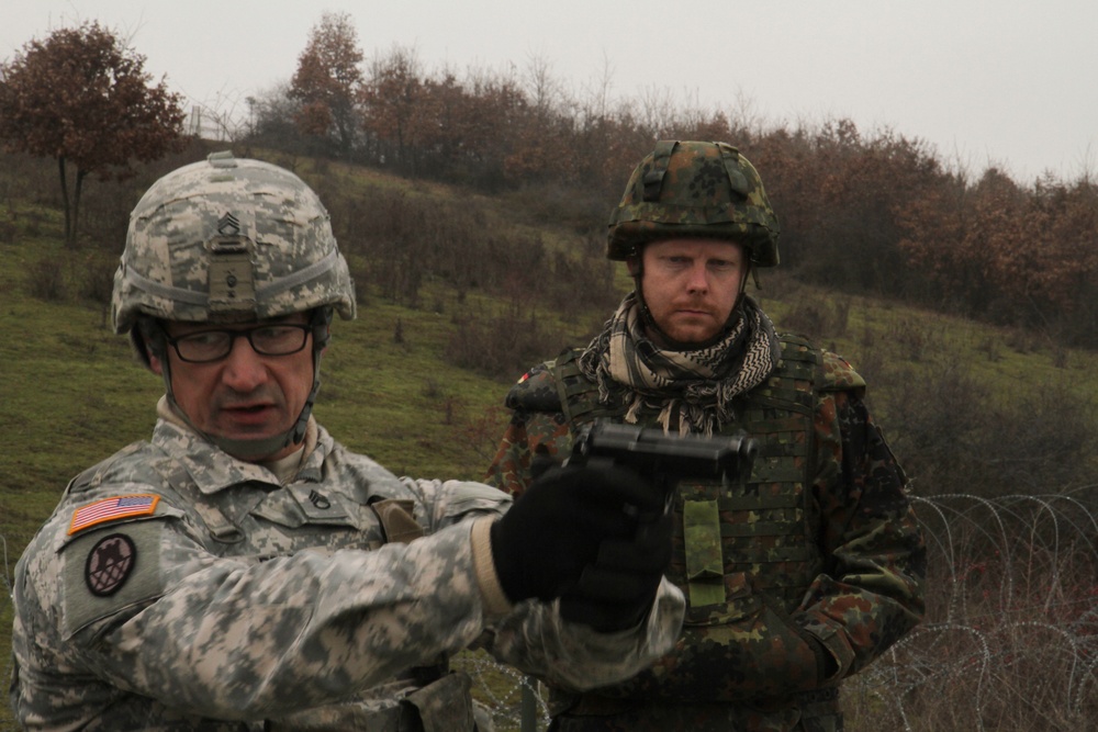 German soldiers earn American Marksmanship Badge