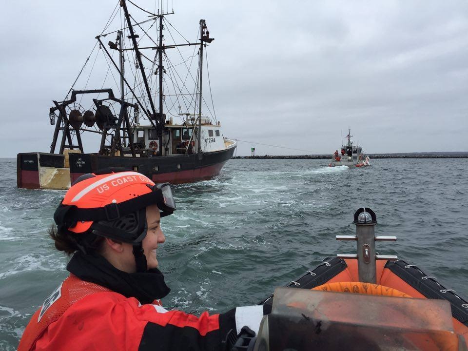 Coast Guard crews tow disabled fishing boat to Point Judith, RI
