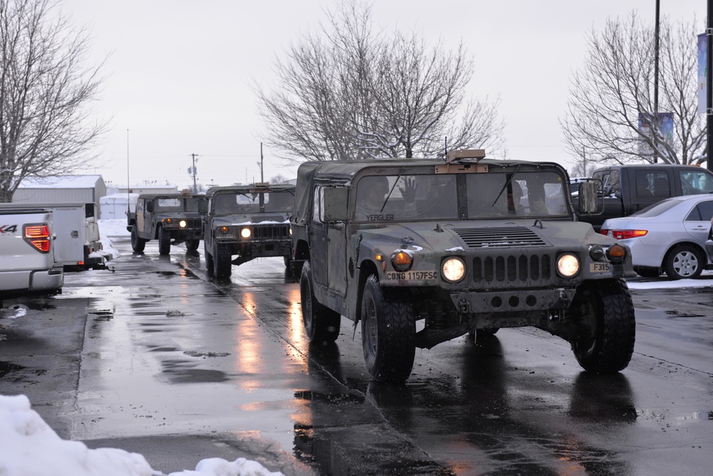 Military members train for blizzard exercise