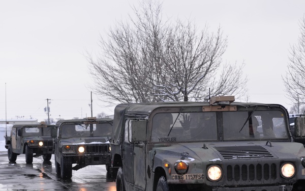 Military members train for blizzard exercise