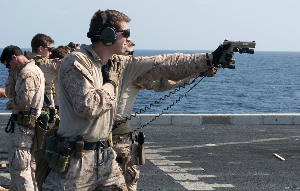 US Marines keep pistol skills mission ready