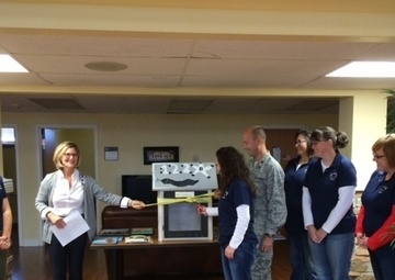 DAR presents book hut to 122nd Fighter Wing