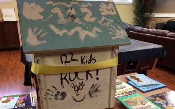 DAR presents book hut to 122nd Fighter Wing