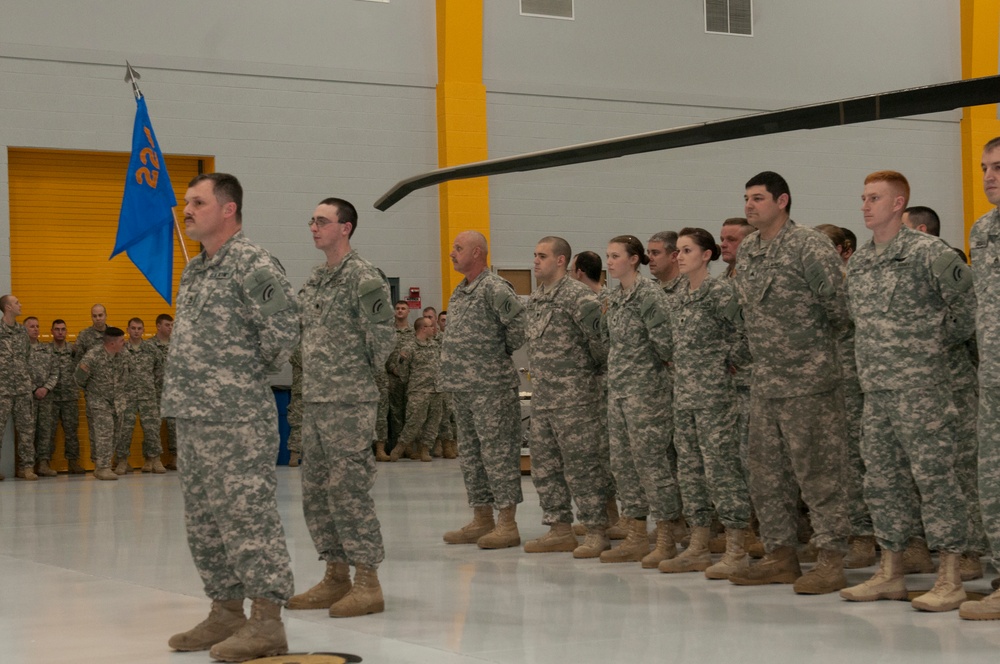 Soldiers stand in formation