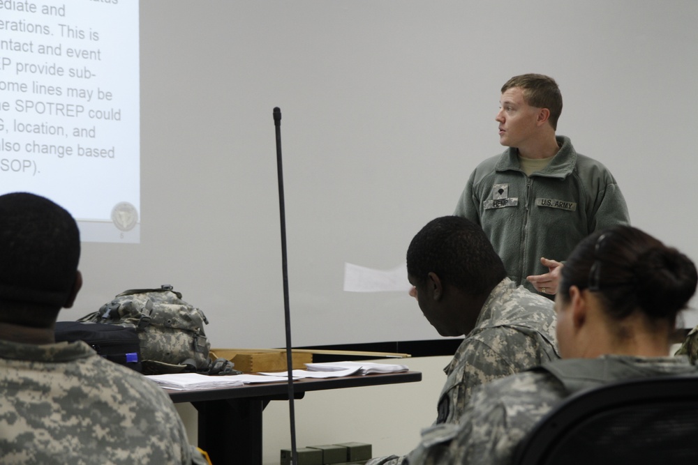 91st Training Division SPOTREP training
