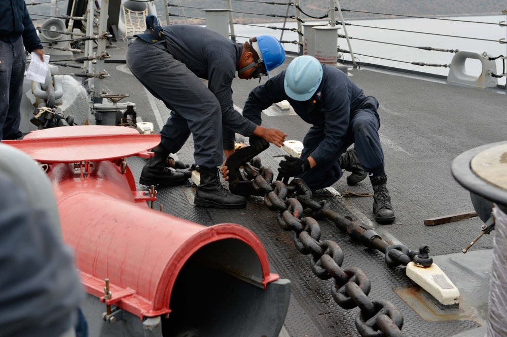 DVIDS Images USS Ross anchor drop tests [Image 1 of 2]