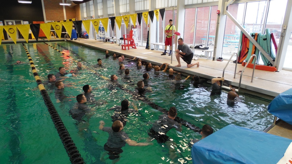 Army Reserve Soldiers participate in water safety training