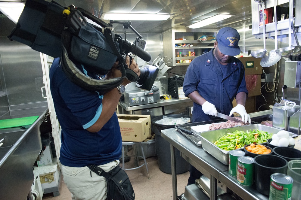 Channel News Asia visits Littoral Combat Ship USS Fort Worth (LCS 3)