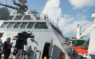 Channel News Asia visits Littoral Combat Ship USS Fort Worth (LCS 3)