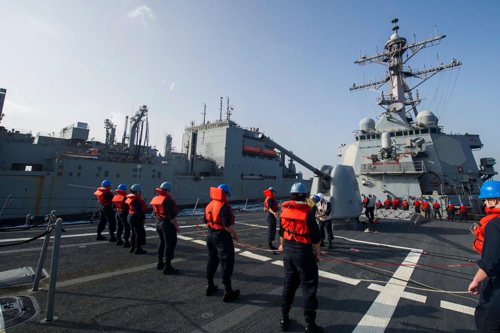 USS Gonzalez replenishment at sea