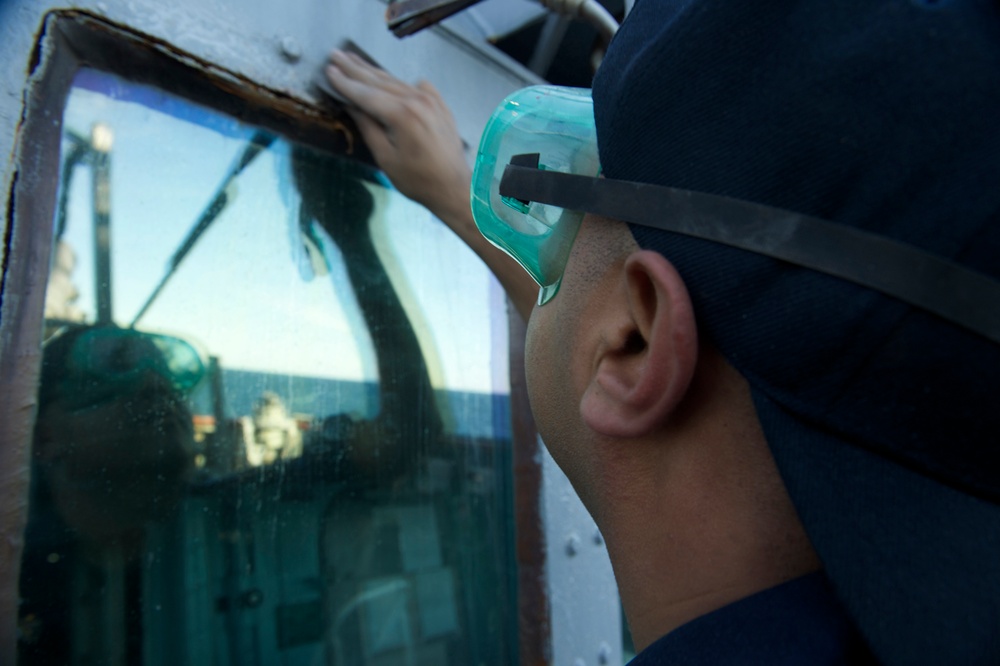 Corrosion prevention maintenance aboard USS Carney