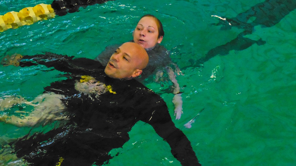 Army Reserve Soldiers participate in water safety training