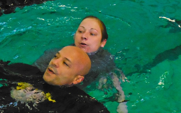 Army Reserve Soldiers participate in water safety training