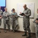140th Wing vice commander gives brief during winter emergency response training