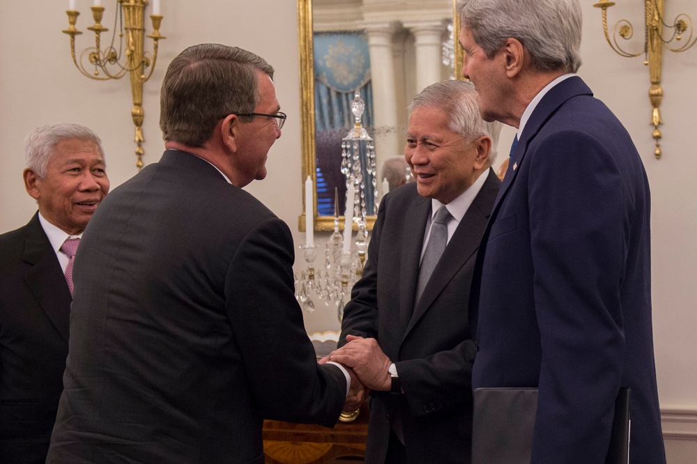 Secretary of defense meets with Philippines Secretary of Foreign Affairs and Secretary of National Defense