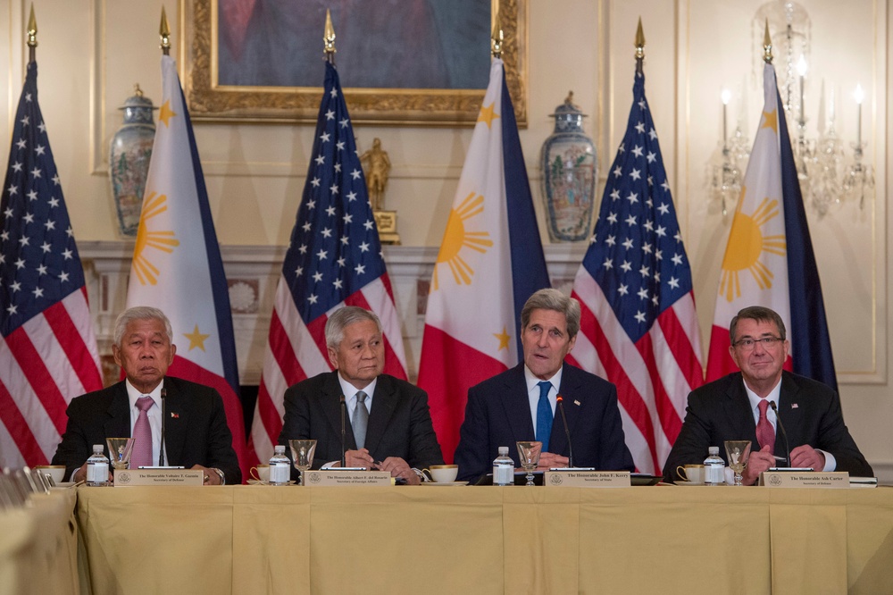 Secretary of defense meets with Philippines Secretary of Foreign Affairs and Secretary of National Defense