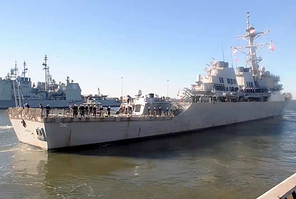 USS Barry departs Norfolk for Japan