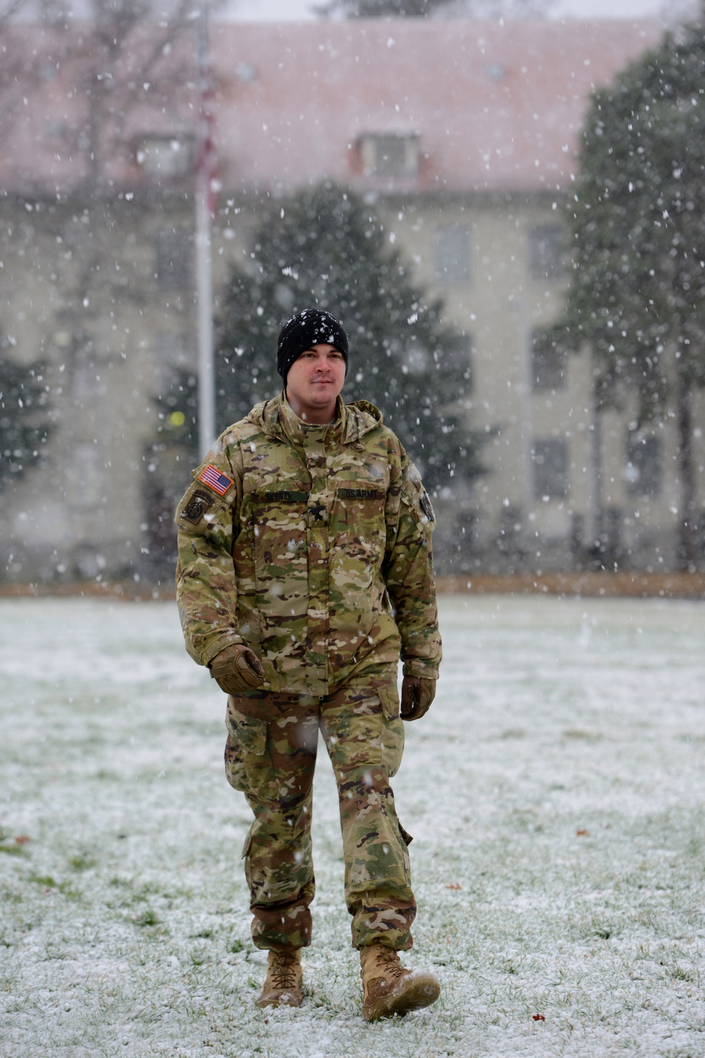 A snowy day on Panzer Kaserne, Germany