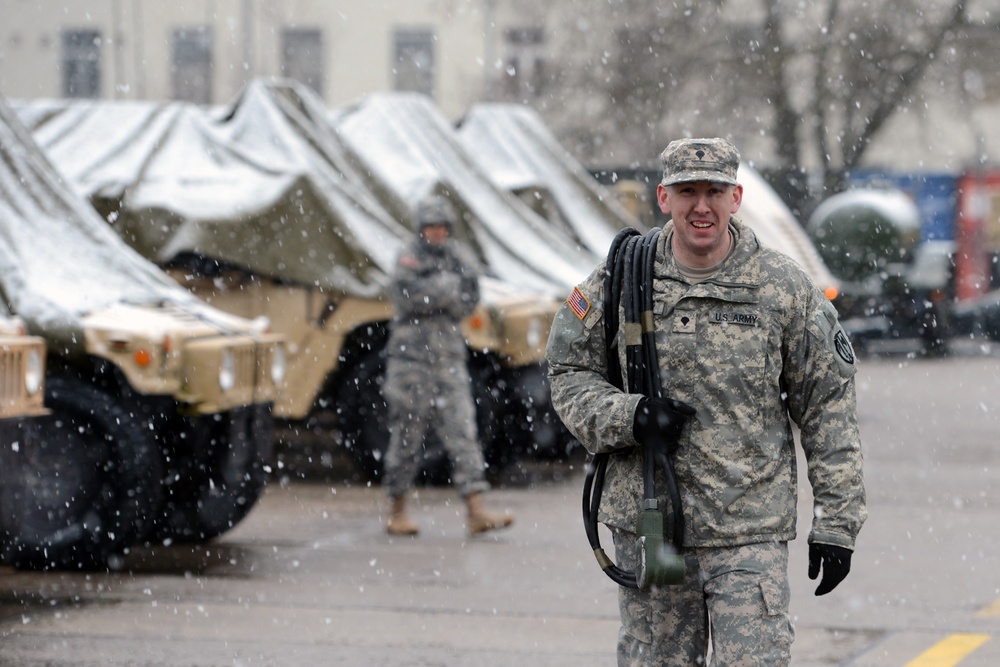 A snowy day on Panzer Kaserne, Germany