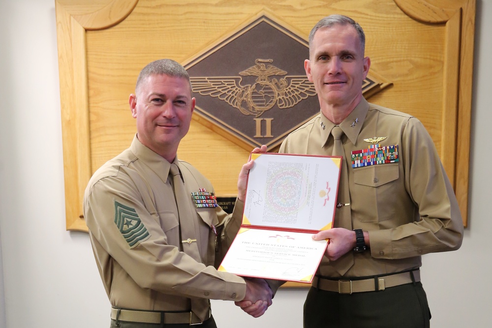 MWHS-2 Sergeant Major recognized for meritorious service