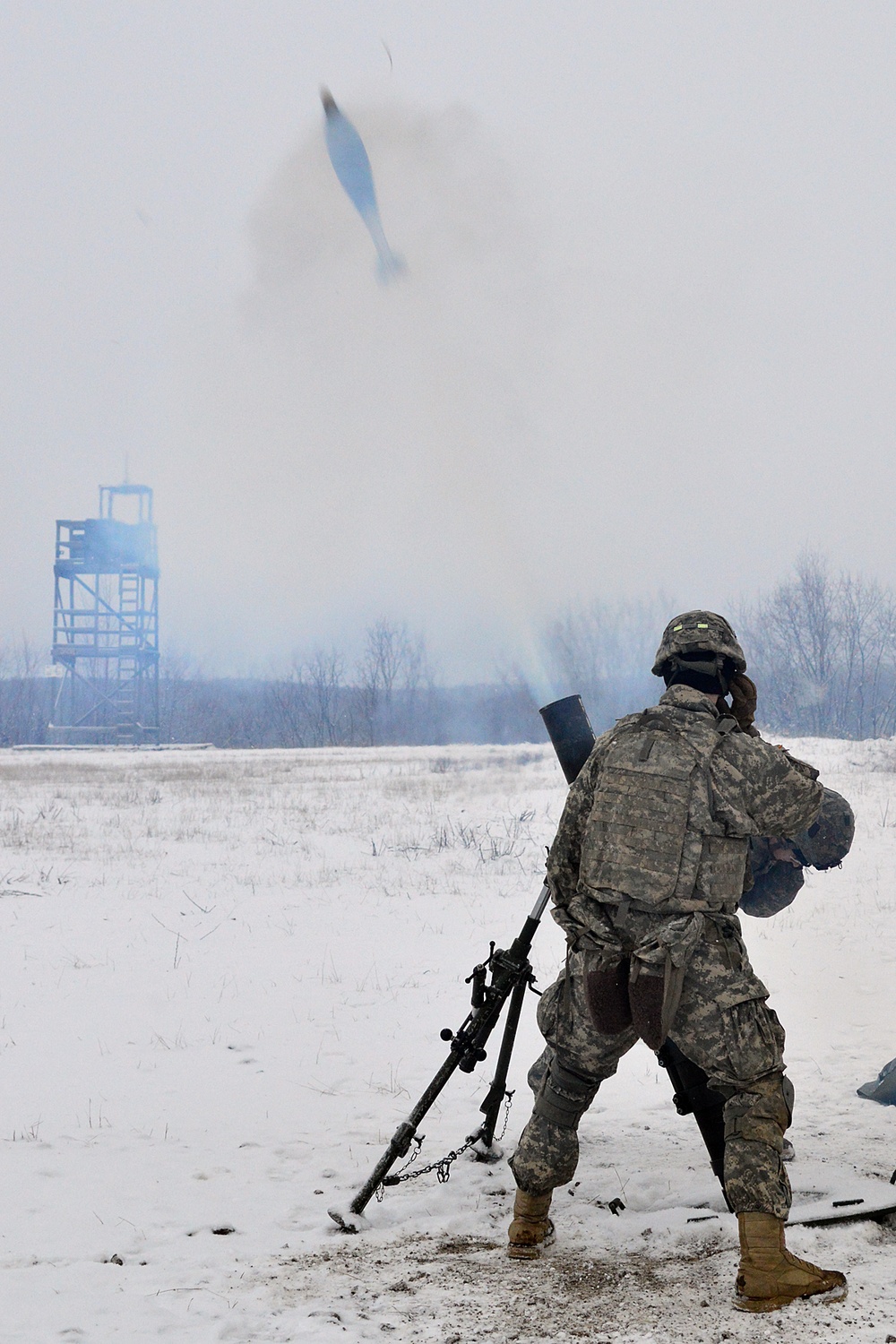 Fire and ice: Mortars in the snow