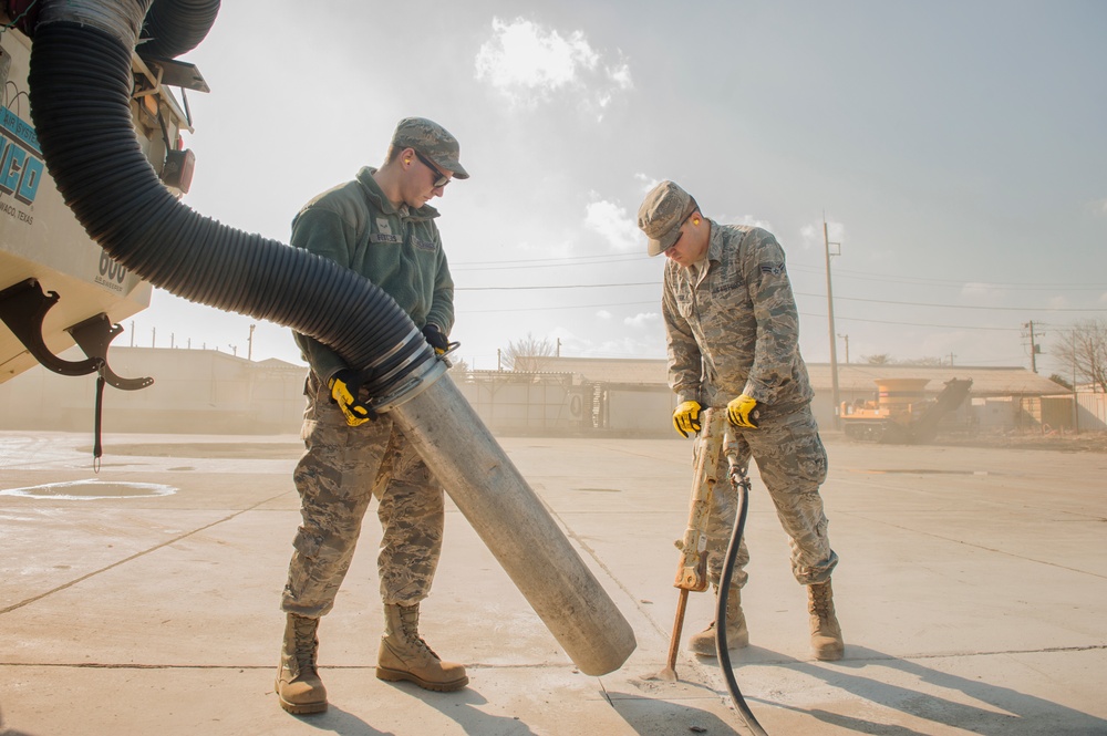 374th Civil Engineer Squadron pavement and equipment shop