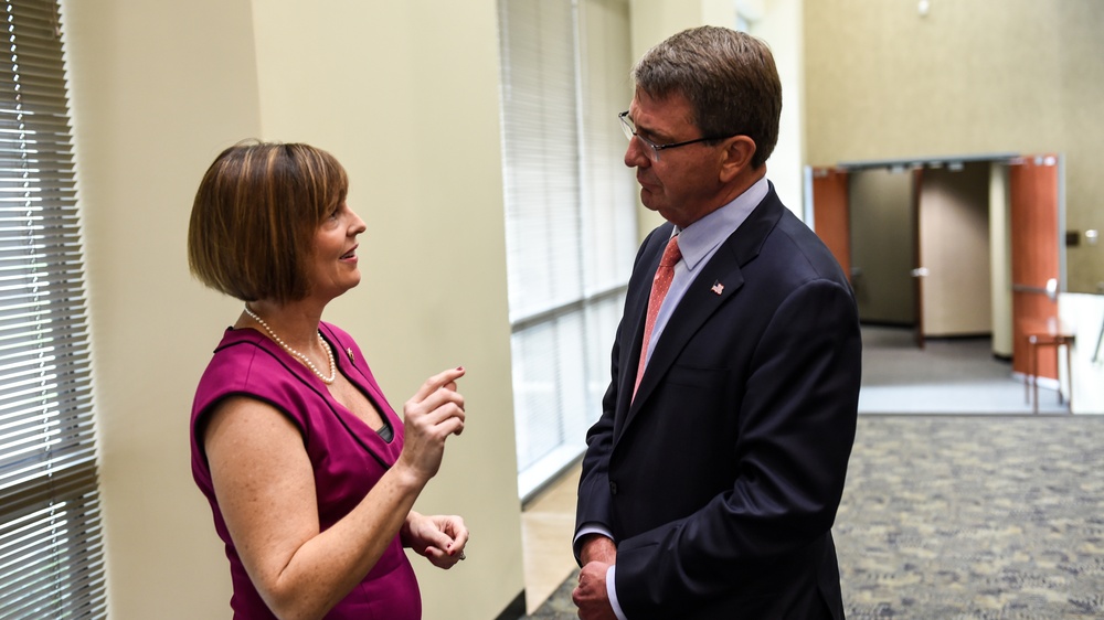 Secretary of defense  meets with Congressman Kathy Castor